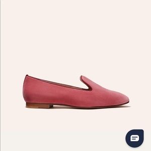 Gal Meets Glam X Margaux pink velvet slip on shoe